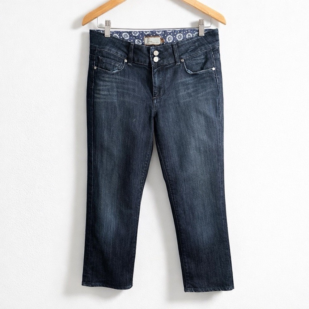 Paige Hidden Hills Ankle Y2K Jeans Low Rise Dark Wash Womens‎ 23 Inseam Petite - Picture 2 of 8